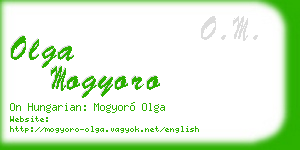 olga mogyoro business card