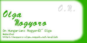 olga mogyoro business card